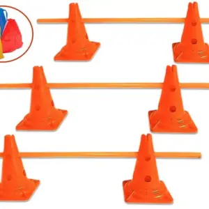 SET 6 CONOS DEPORTIVOS 3 VARILLAS MINIPRO 25CM