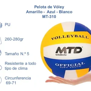 PELOTA PARA VÓLEY TALLA #5 PU MT-310 MTD - Imagen 4