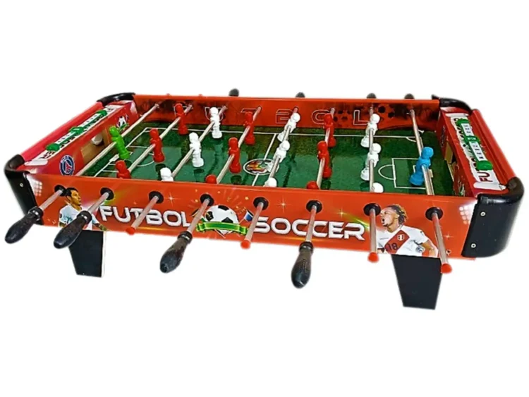 FULBITO DE MESA MANO REVERSIBLE C/ PATAS 5 Juegos En 1 Rojo