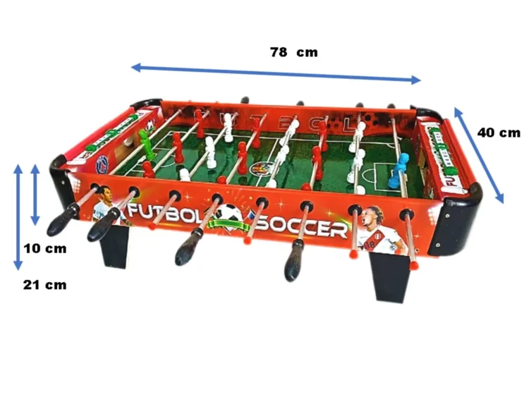 FULBITO DE MESA MANO REVERSIBLE C/ PATAS 5 Juegos En 1 Rojo - Imagen 3