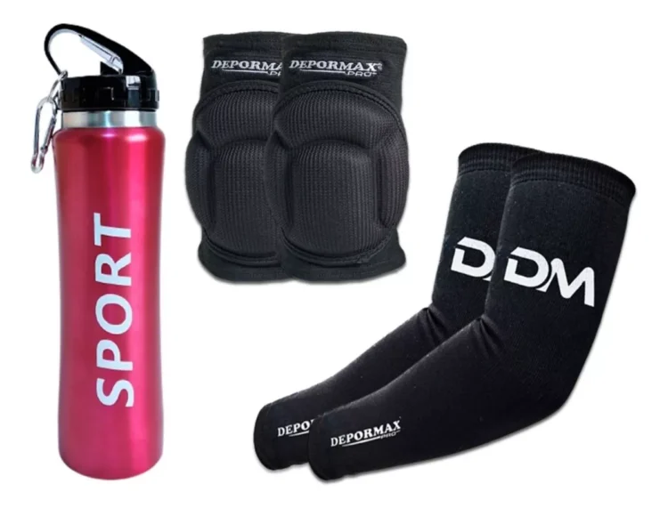 Kit Vóley Voleibol Rodilleras Mangas Tomatodo-Talla S