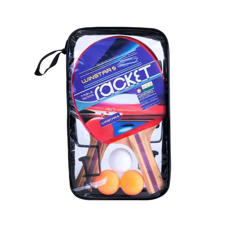 SET PARA PING PONG WINSTAR (2 PALETAS + 3 PELOTAS + RED + ESTUCHE)