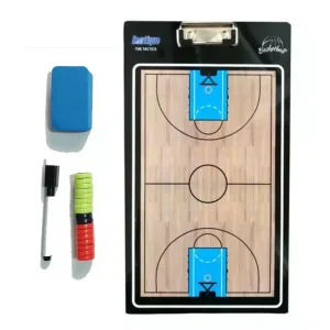 KIT PARA ENTRENADOR DE BÁSQUET RED PARA ARO - PIZARRA TÁCTICA - PELOTA #7 - SILBATO - Imagen 5