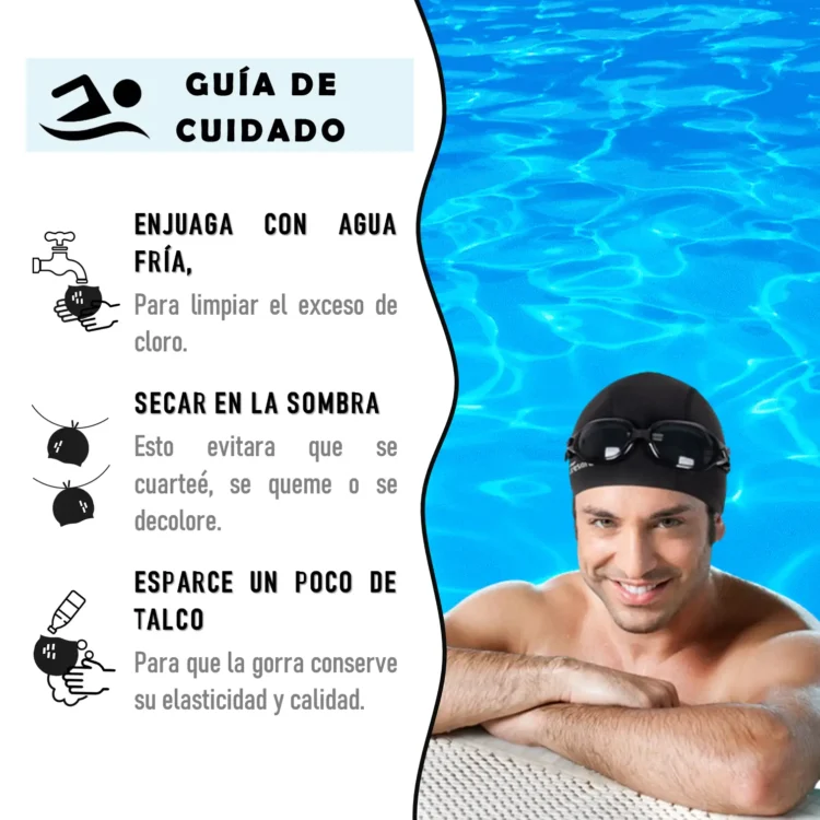 GORRO PARA NATACIÓN DISEÑO ESPIRAL ESTÁNDAR PORTO - Imagen 5