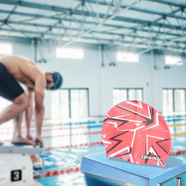 GORRO PARA NATACIÓN DISEÑO ELÉCTRICO ESTÁNDAR PORTO - Imagen 4