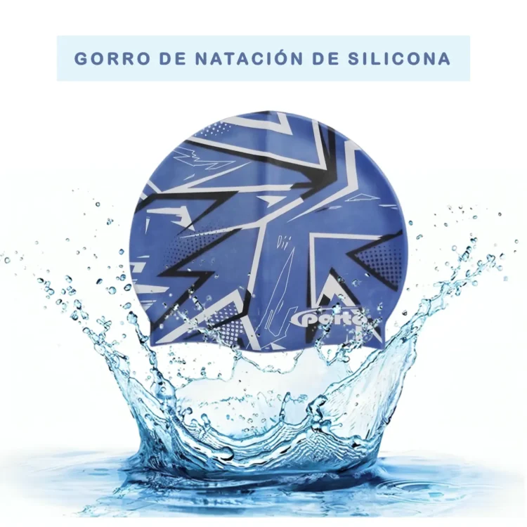 GORRO PARA NATACIÓN DISEÑO ELÉCTRICO ESTÁNDAR PORTO - Imagen 2