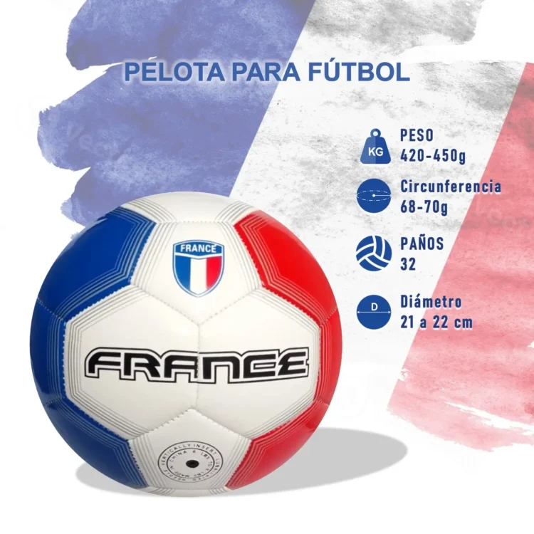 PELOTA PARA FÚTBOL TALLA #5 CUERO COSIDO PAÍSES - Imagen 2