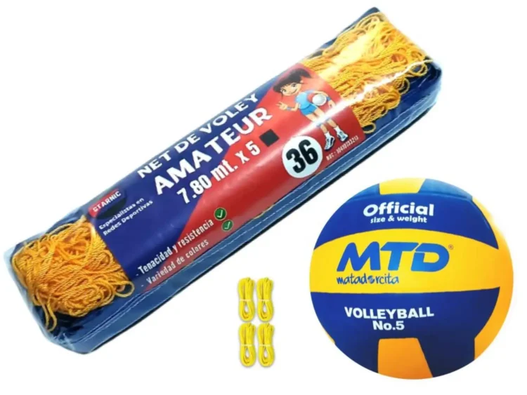 PACK VÓLEY NET AMATEUR Nº 36 MÁS PELOTA GOMA TALLA #5 - Imagen 7