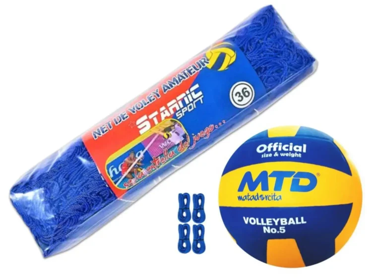 PACK VÓLEY NET AMATEUR Nº 36 MÁS PELOTA GOMA TALLA #5 - Imagen 6