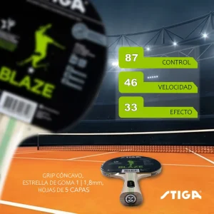 PALETA RAQUETA PARA TENIS DE MESA PING PONG 1 ESTRELLA BLAZE STIGA  - Imagen 5