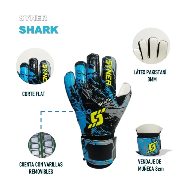 GUANTES PARA ARQUERO DE FÚTBOL SHARK SYNER - Imagen 2