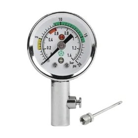 MEDIDOR DE AIRE TIPO RELOJ BARÓMETRO DE BALÓN CON VÁLVULA DE LIBERACIÓN DE AIRE PORTÁTIL SHOWGOL