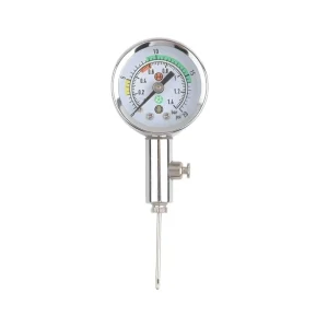 MEDIDOR DE AIRE TIPO RELOJ BARÓMETRO DE BALÓN CON VÁLVULA DE LIBERACIÓN DE AIRE PORTÁTIL SHOWGOL - Imagen 3