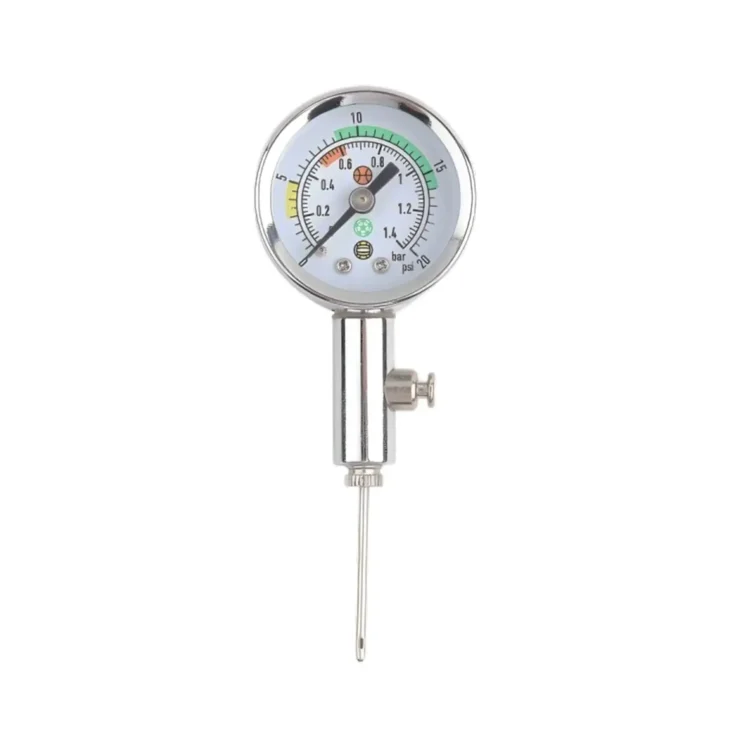 MEDIDOR DE AIRE TIPO RELOJ BARÓMETRO DE BALÓN CON VÁLVULA DE LIBERACIÓN DE AIRE PORTÁTIL SHOWGOL - Imagen 3