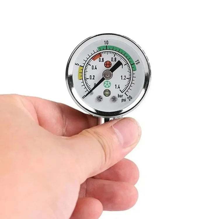 MEDIDOR DE AIRE TIPO RELOJ BARÓMETRO DE BALÓN CON VÁLVULA DE LIBERACIÓN DE AIRE PORTÁTIL SHOWGOL - Imagen 10