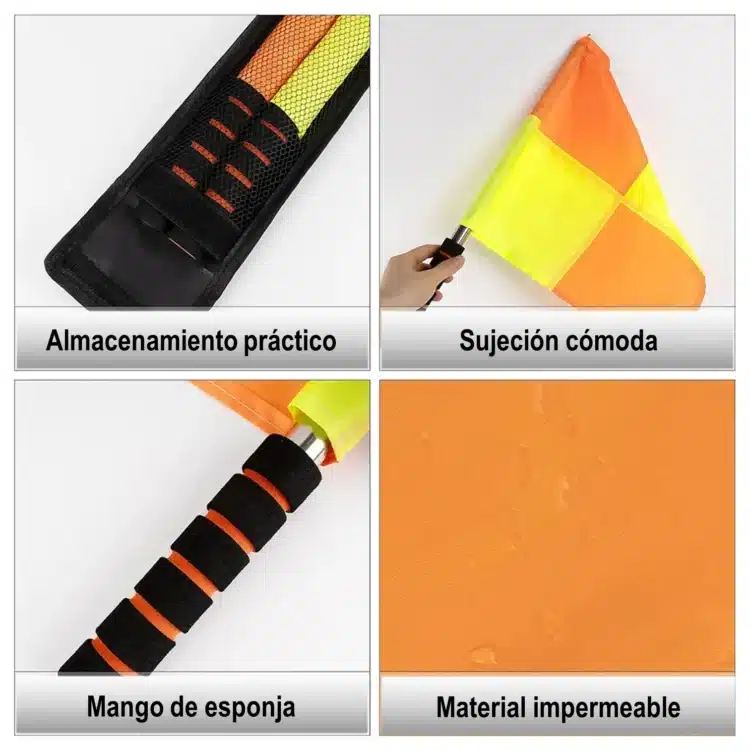 BANDERINES PARA ARBITRO ASISTENTE DE FÚTBOL CON ESTUCHE - Imagen 7