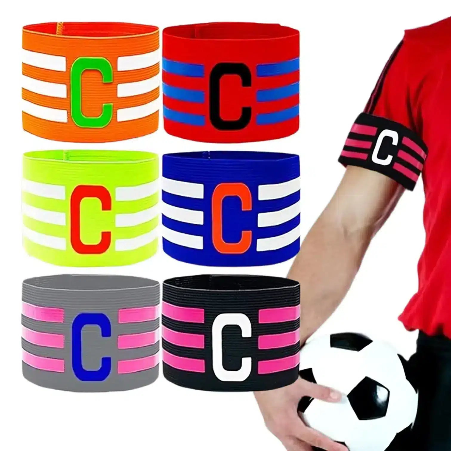 BANDA BRAZALETE PARA CAPITÁN AJUSTABLE ELÁSTICO - Imagen 3