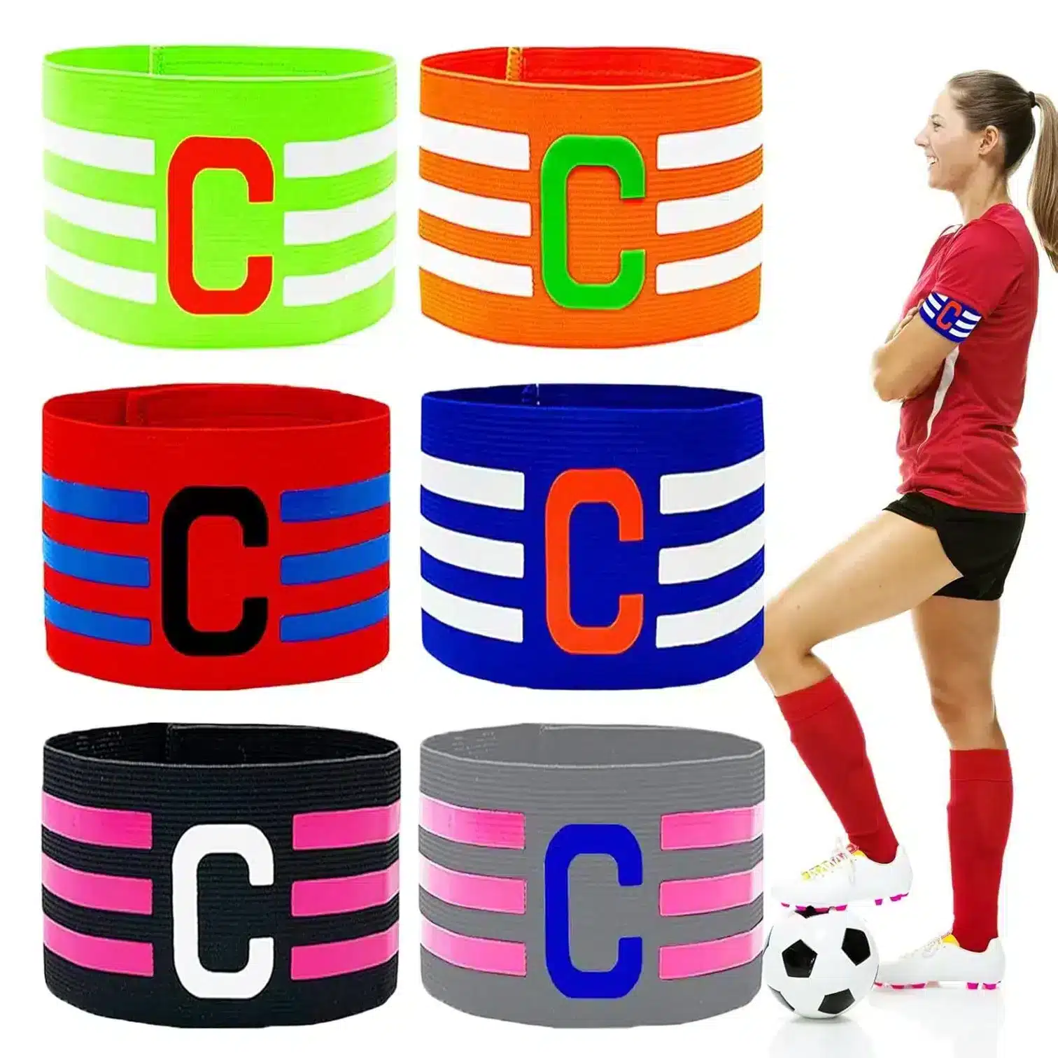 BANDA BRAZALETE PARA CAPITÁN AJUSTABLE ELÁSTICO - Imagen 4