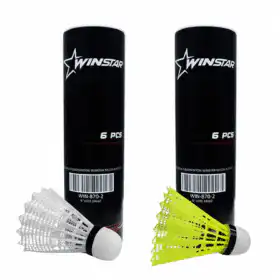 PLUMILLAS PARA BÁDMINTON NYLON WINSTAR – 6PCS