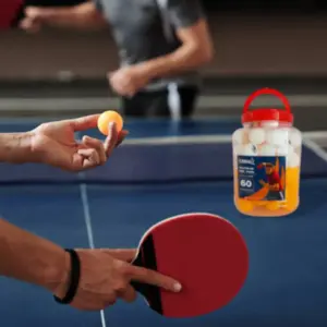 KIT PARA PING PONG SET ESTUCHE MÁS FRASCO DE 60 PELOTAS - Imagen 5