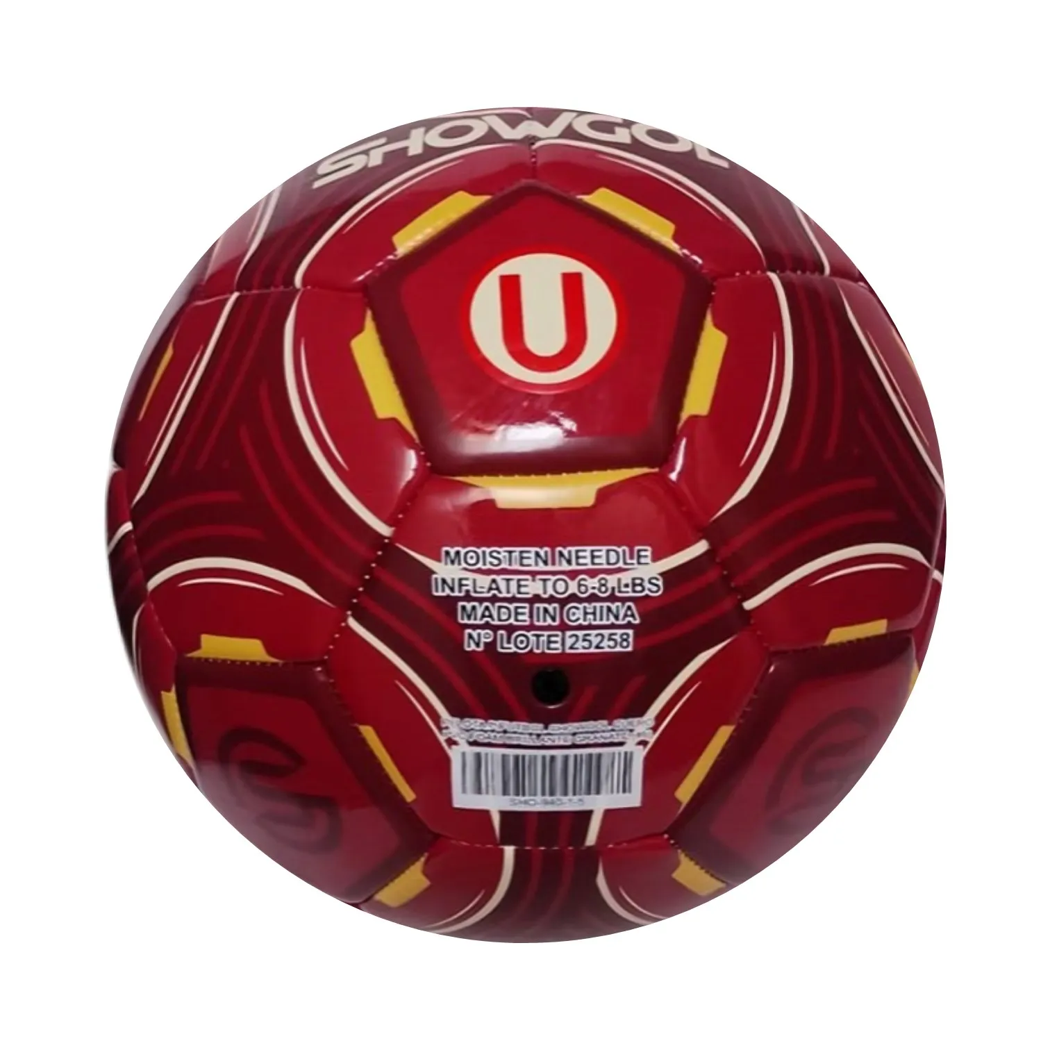 PELOTA PARA FÚTBOL TALLA #5 CUERO PVC FOAM UNIVERSITARIO SHOWGOL - Imagen 5