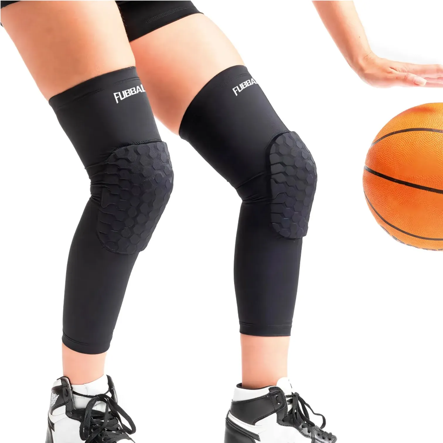 RODILLERAS DE PROTECCIÓN PARA BÁSQUET MODELO PANAL LARGA FUBBALL