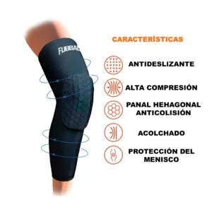 Alternative view of RODILLERAS PARA BÁSQUET DE PROTECCIÓN MODELO PANAL LARGA FUBBALL