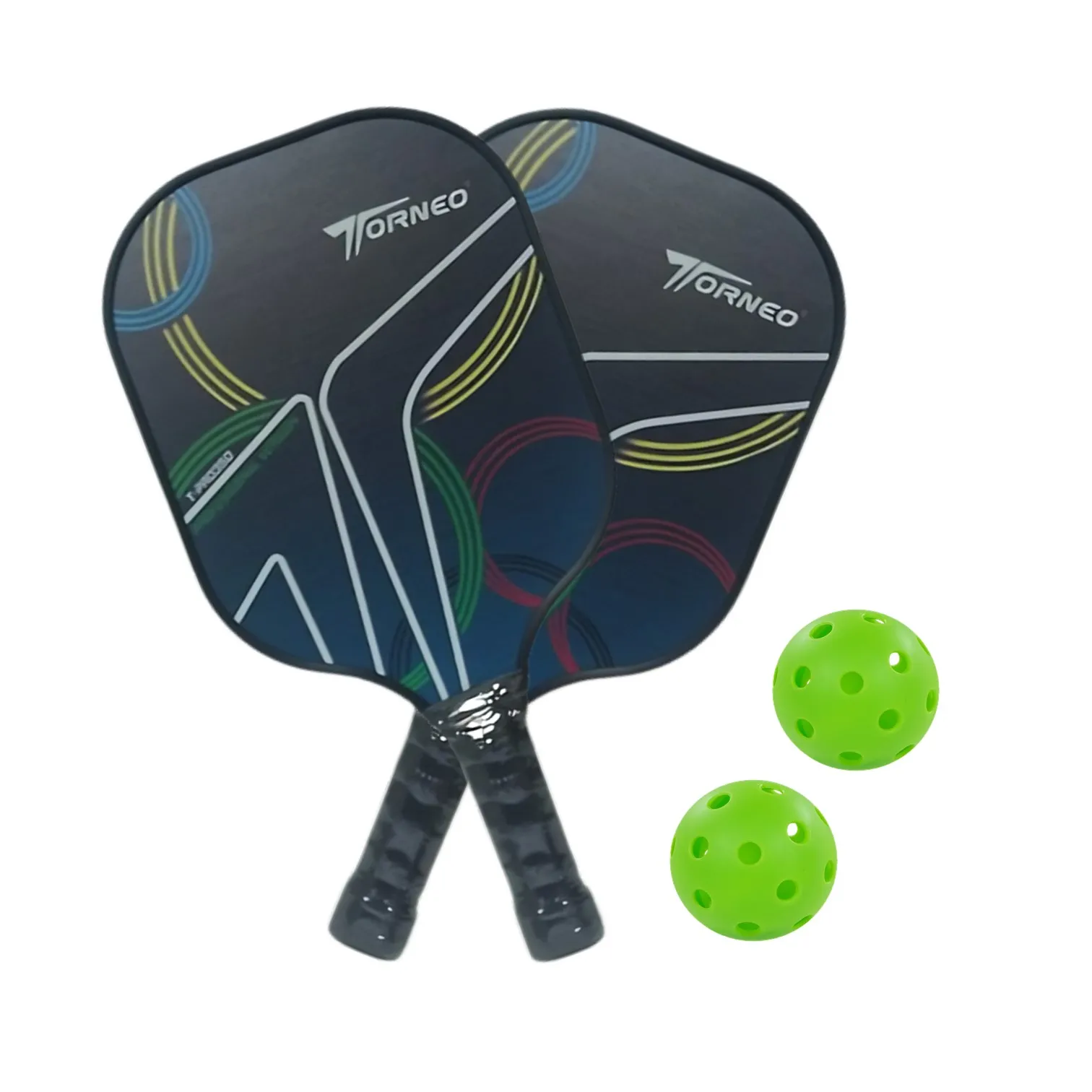 SET DE RAQUETAS PICKLEBALL PADDLE PROFESIONAL FIBRA DE VIDRIO PRO 350 TORNEO - Imagen 2