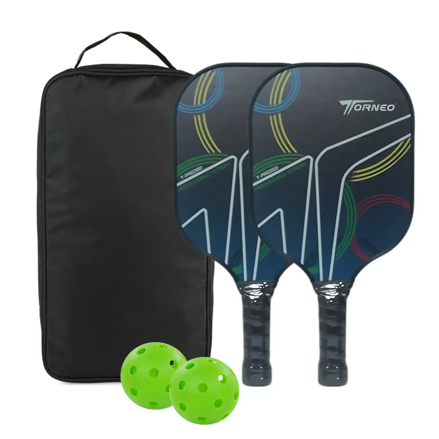 SET DE RAQUETAS PICKLEBALL PADDLE PROFESIONAL FIBRA DE VIDRIO PRO 350 TORNEO - Imagen 3