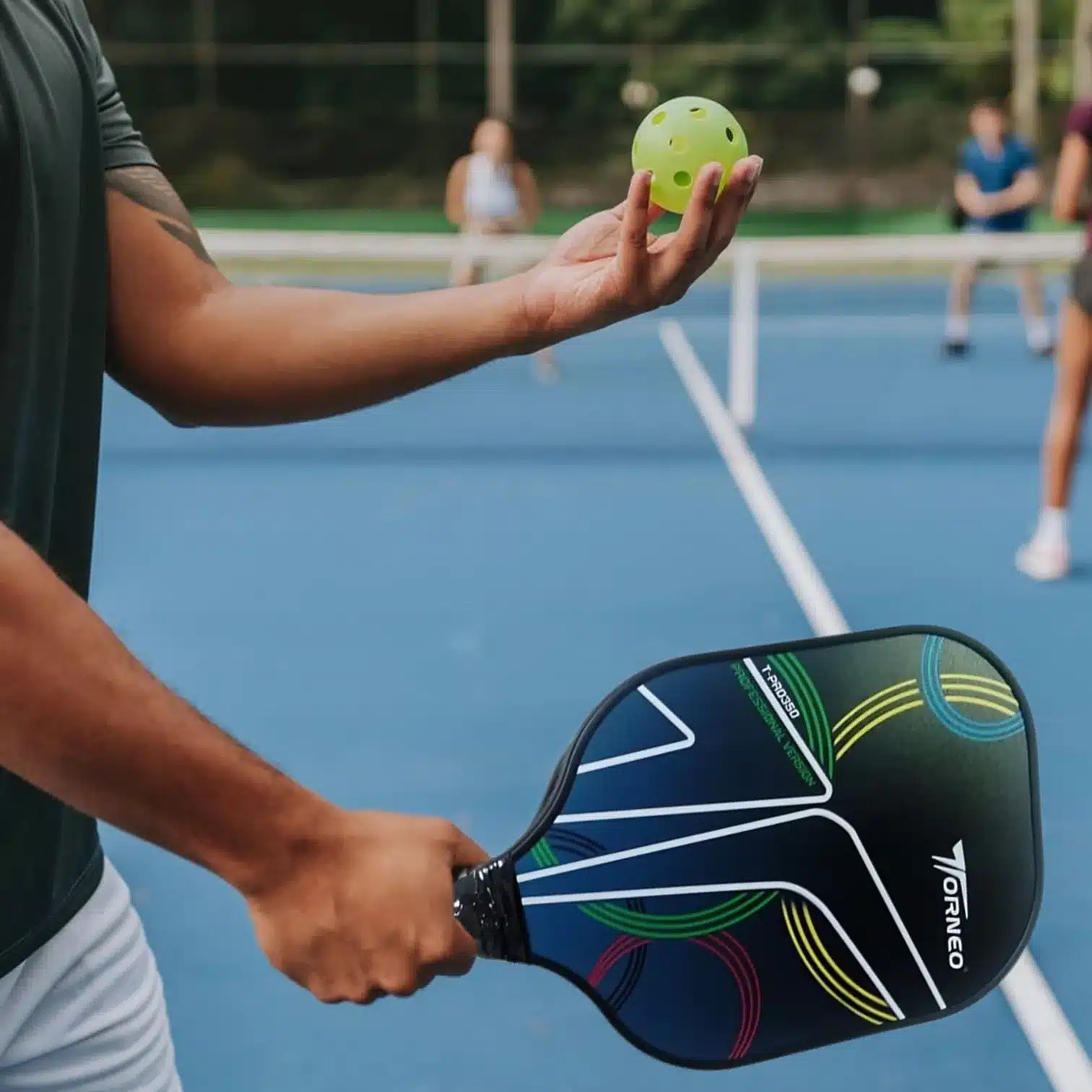 SET DE RAQUETAS PICKLEBALL PADDLE PROFESIONAL FIBRA DE VIDRIO PRO 350 TORNEO - Imagen 5
