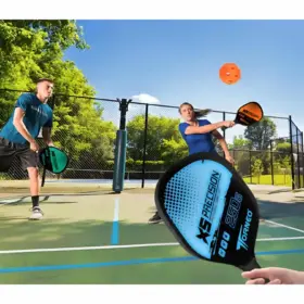 Alternative view of SET DE RAQUETAS PICKEBALL PARA ENTRENAMIENTO MADERA CON 4 PELOTAS TORNEO