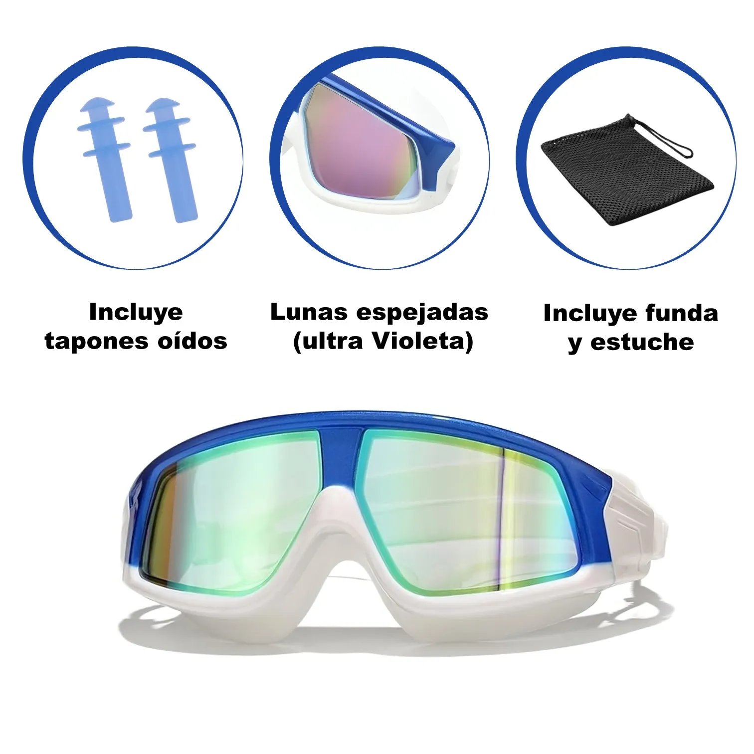 LENTES PARA NATACIÓN CROSSWAY PORTO ADULTO – NADAR EN AGUAS ABIERTAS - Imagen 2