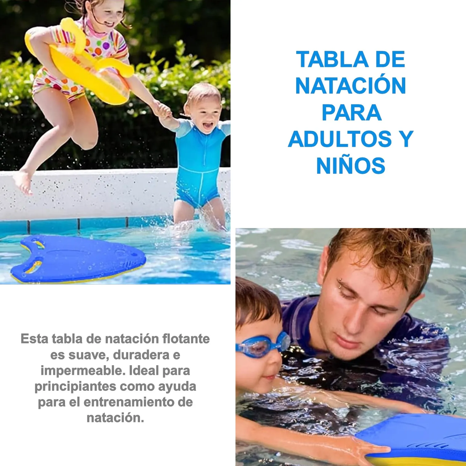 TABLA PARA NATACIÓN CON AGARRE ERGONÓMICO PORTO - Imagen 6