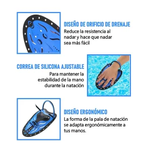 PALETAS PARA NATACIÓN BUCEO ENTRENAMIENTO AJUSTABLE - Imagen 4