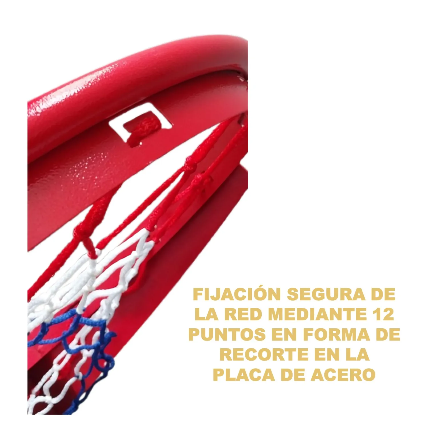 ARO DE BÁSQUET PROFESIONAL ACERO SÓLIDO MEDIDA OFICIAL - Imagen 5