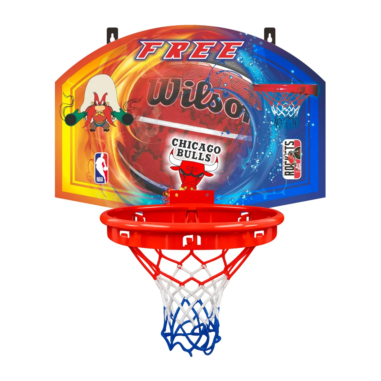 TABLERO DE BÁSQUET PARA PARED MÁS ARO Y RED - RECREATIVO - Imagen 6