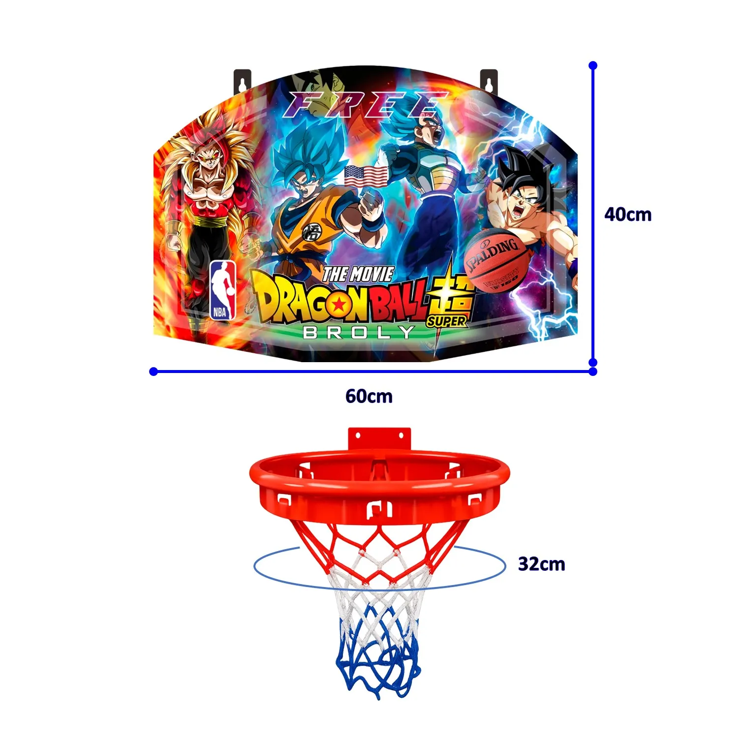 TABLERO DE BÁSQUET PARA PARED MÁS ARO Y RED - RECREATIVO - Imagen 3