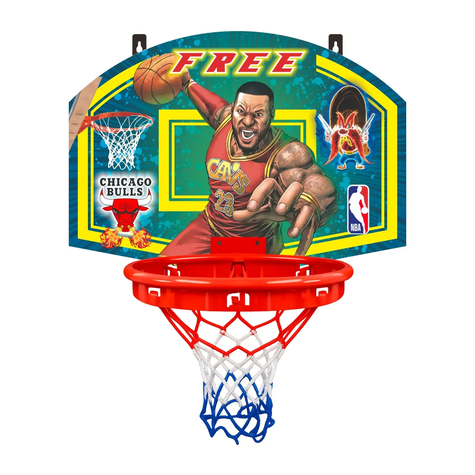 TABLERO DE BÁSQUET PARA PARED MÁS ARO Y RED - RECREATIVO - Imagen 7