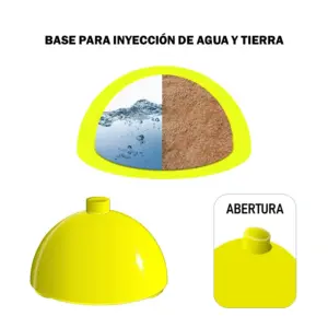SET BASE SOPORTE MÁS VARILLA DE PVC ENTRENAMIENTO DEPORTIVO AL AIRE LIBRE 1.50 METRO - Imagen 5