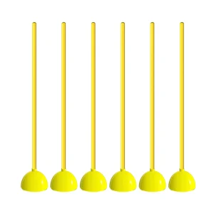 PACK DE 6 BASE SOPORTE MÁS VARILLA DE PVC ENTRENAMIENTO DEPORTIVO 1 METRO - Imagen 5