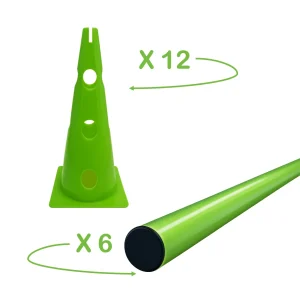 SET DE 12 CONOS DEPORTIVO DE 35CM + 6 VARILLAS - Imagen 4