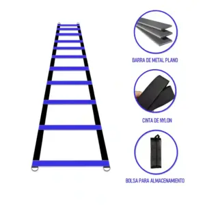 Alternative view of ESCALERA DE 10 PASOS PARA AGILIDAD Y COORDINACIÓN CON BOLSA DE ALMACENAMIENTO