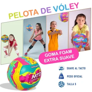 PELOTA PARA VÓLEY #5 GOMA FOAM DISEÑO AGUA MTD - Imagen 4