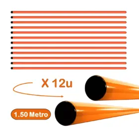 PACK DE 12 UNIDADES VARILLA DE PVC PARA ENTRENAMIENTO DE 1.50 METRO