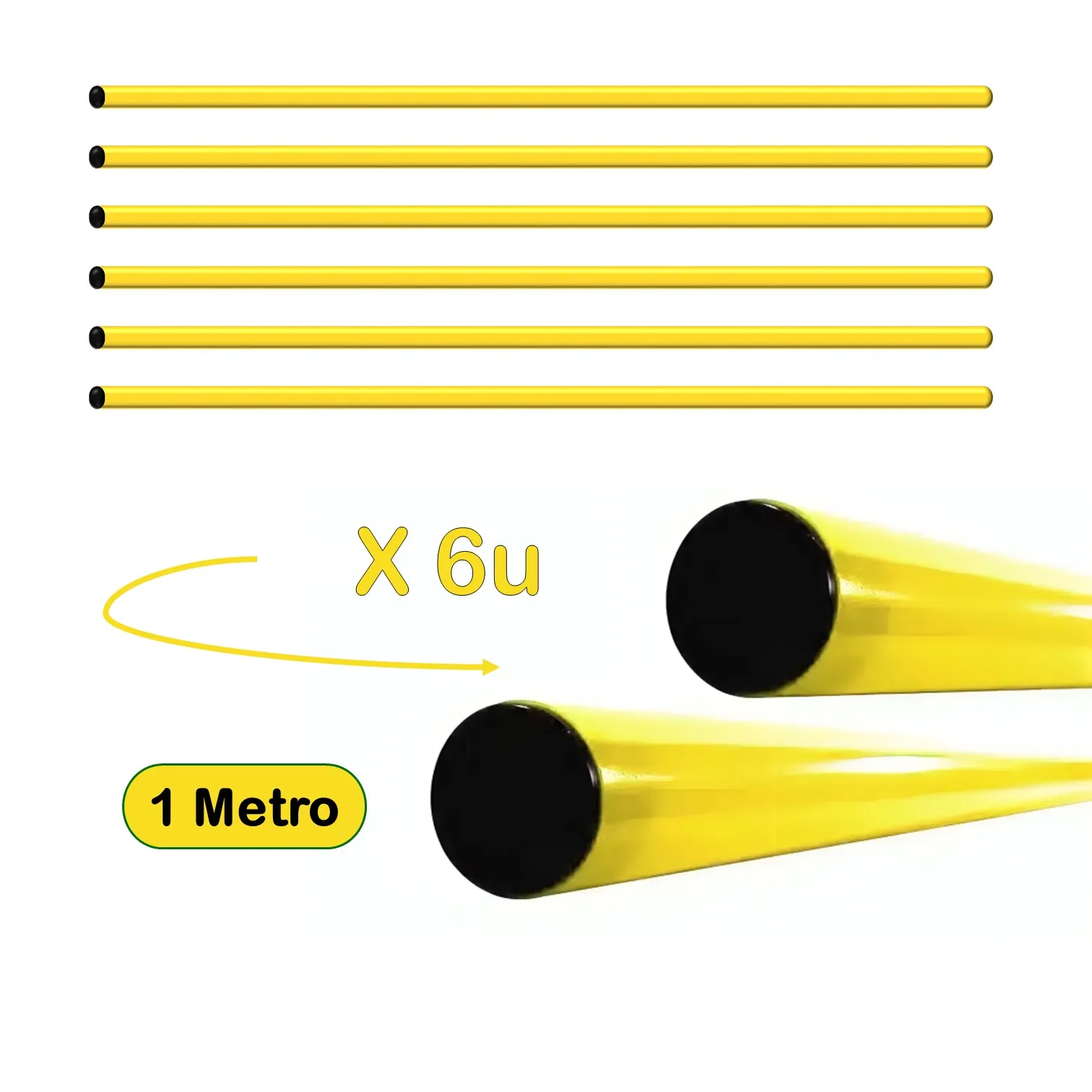 PACK DE 6 UNIDADES VARILLA DE PVC PARA ENTRENAMIENTO DE 1.50 METRO - Imagen 4