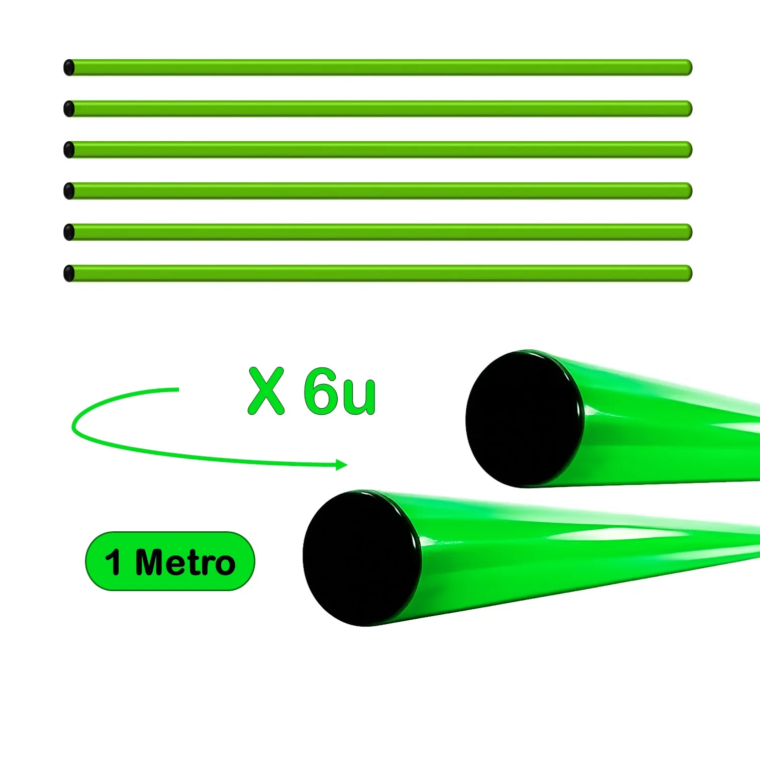 PACK DE 6 UNIDADES VARILLA DE PVC PARA ENTRENAMIENTO DE 1.50 METRO - Imagen 16