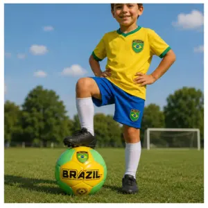 COMBO CRACK PELOTA DE CUERO Nº5 + MINI CANILLERAS DE SELECCIÓN - Imagen 9