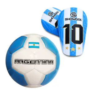 COMBO CRACK PELOTA DE CUERO Nº5 + MINI CANILLERAS DE SELECCIÓN - Imagen 5