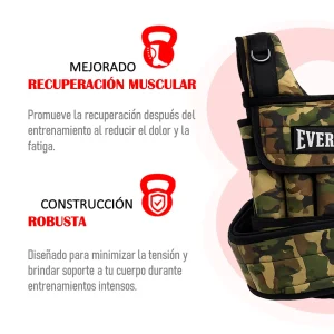 CHALECO LASTRE CON PESO 20Kg REGULABLE PARA CALISTENIA CROSSFIT GYM - Imagen 3