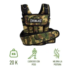 Alternative view of CHALECO LASTRE CON PESO 20Kg REGULABLE PARA CALISTENIA CROSSFIT GYM